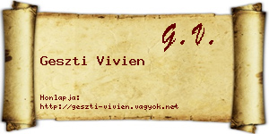 Geszti Vivien névjegykártya